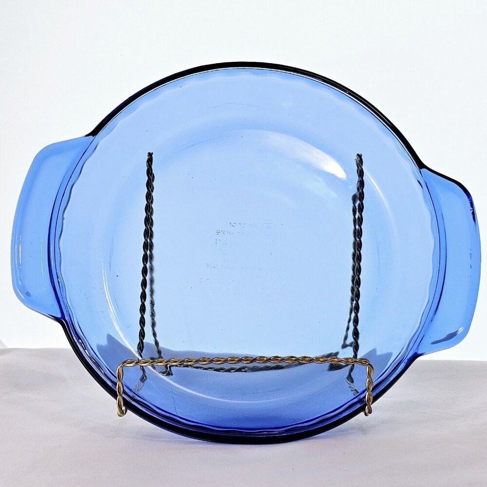 Anchor Hocking Cobalt Blue Pie Plate 9" cobalt Presence bakeware dish 1qt - Picture 11 of 12